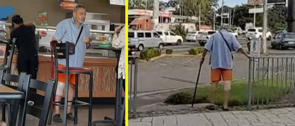 Con la rodilla vendada y bastón: así se miraba en sus últimos días el nicaragüense Funes