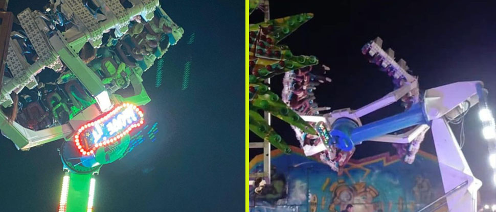 Personas viven momentos de angustia al quedar atrapadas en juego mecánico en Costa Rica