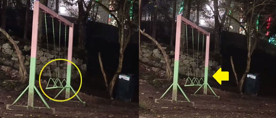 Captan en horas nocturnas actividad paranormal en un parque recreativo