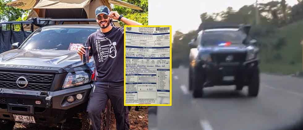 Multan con $150 a Tiktoker por colocar sirenas rotativas en su pick-up