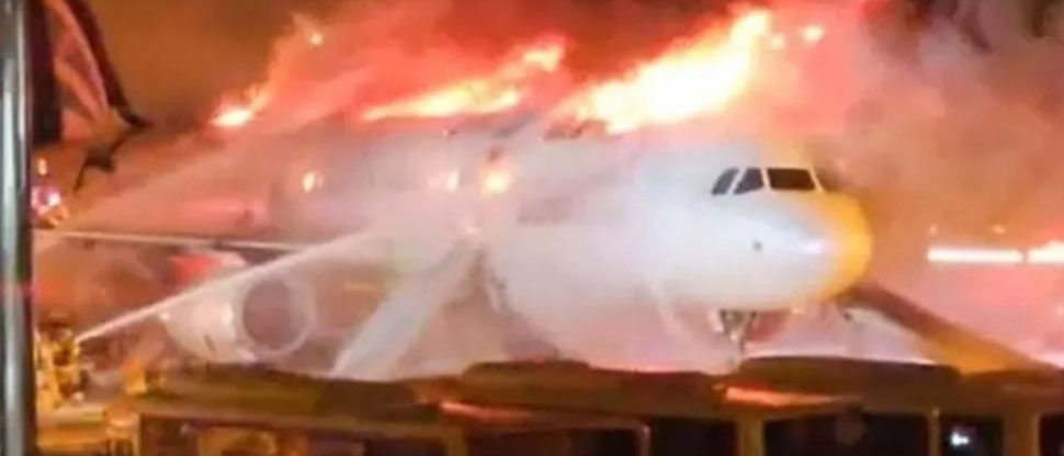 COREA DEL SUR: evacúan a 169 pasajeros de un avión tras incendiarse la aeronave