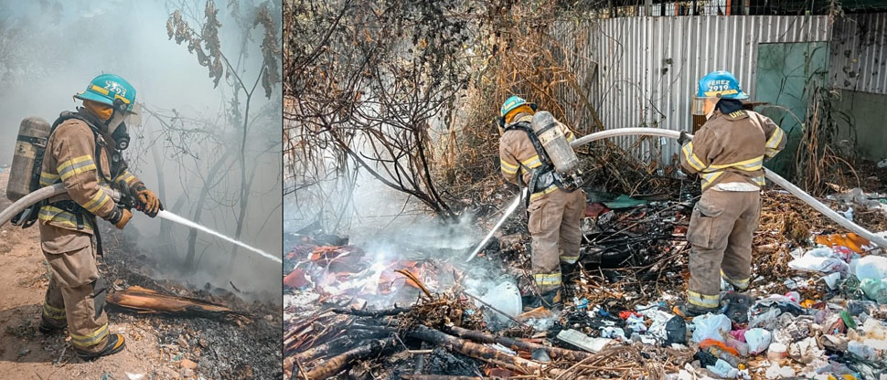 Bomberos sofoca incendio de basurero en Tonacatepeque