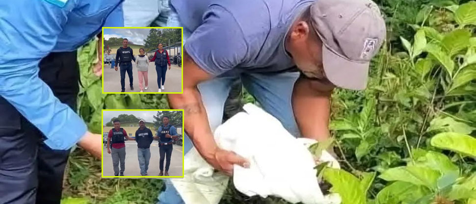 Capturan a padres responsables de abandonar a su bebé recién nacido en Honduras