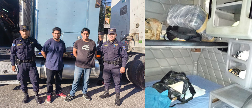 PNC captura a sujetos por llevar una fuerte cantidad de droga en el interior de un cabezal