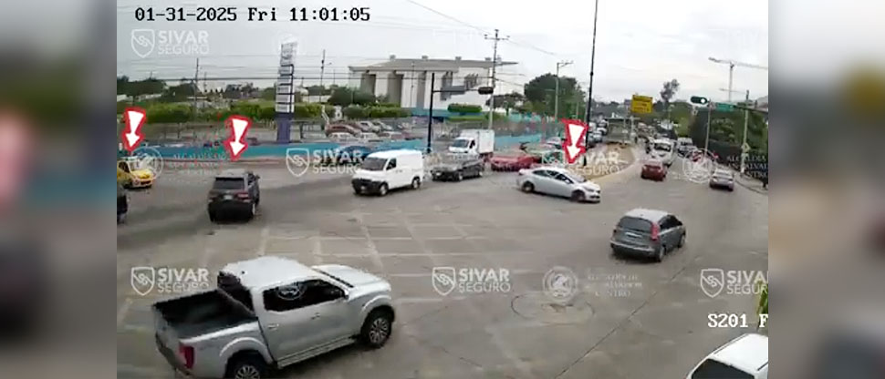 Tres accidentes pudieron ser provocados en un minuto por conductores imprudentes