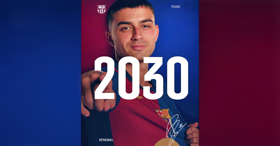 Pedri renueva con el Barca hasta el 2030