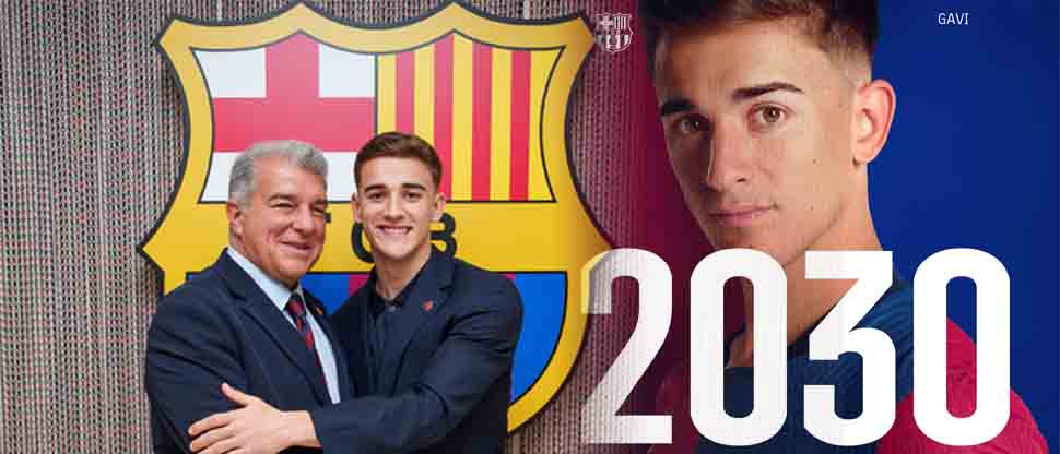 Barcelona renueva a Gavi hasta el 2030