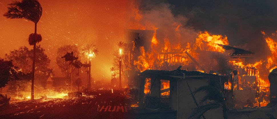 Cientos de hectáreas y viviendas son consumidas por voraz incendio en los Ángeles