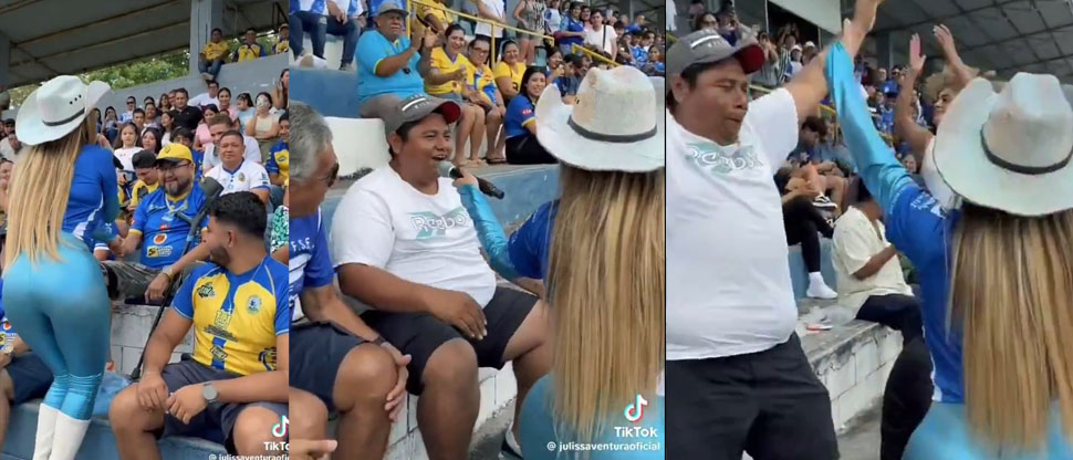 Julissa Ventura «La loba» puso el ambiente en el encuentro entre Fuerte San Francisco y Limeño