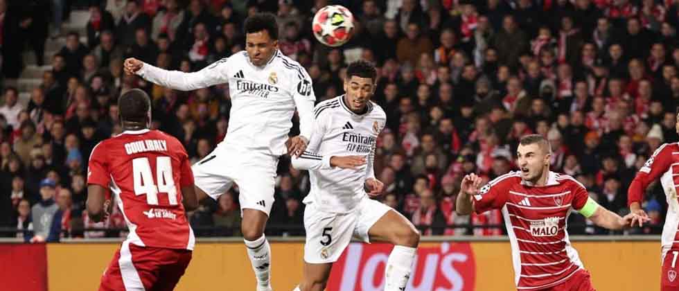 El Real Madrid golea al Brest y se enfrentará al City o Celtic en la siguiente fase de Champions