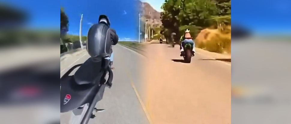 Motociclista a excesiva velocidad graba su propia muerte al accidentarse