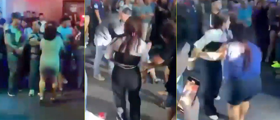 Mujeres desatan su furia y se van a jalones de pelo en pleno baile en San Vicente