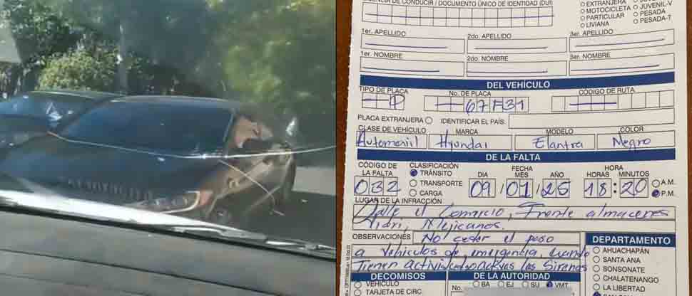 Conductor es multado por no dar paso a ambulancia que llevaba paciente