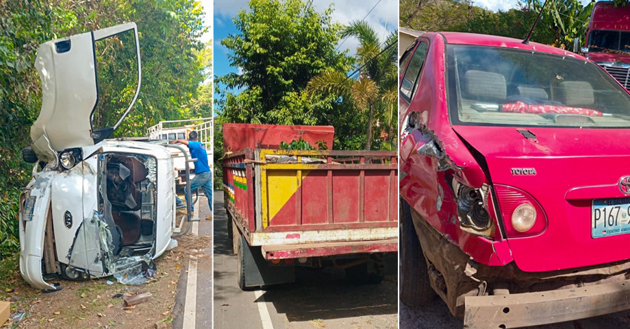 Reportan dos lesionados tras múltiple accidente en carretera Panamericana