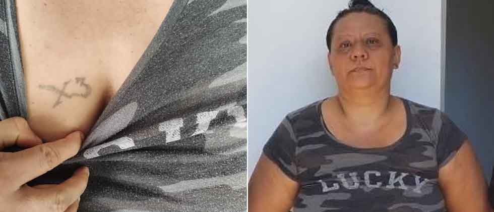 Cae veterana pandillera con tatuajes de la MS en La Libertad