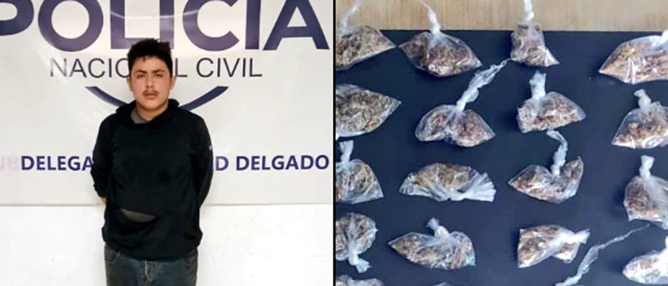 PNC sorprende a sujeto que distribuía drogas en colonia Zacamil, San Salvador