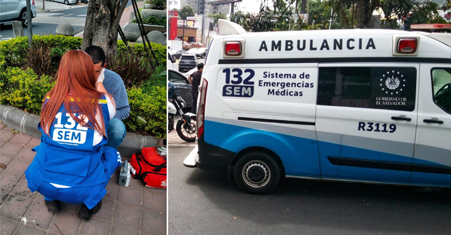 Atienden a conductor que resultó con múltiples traumas tras accidente en San Salvador