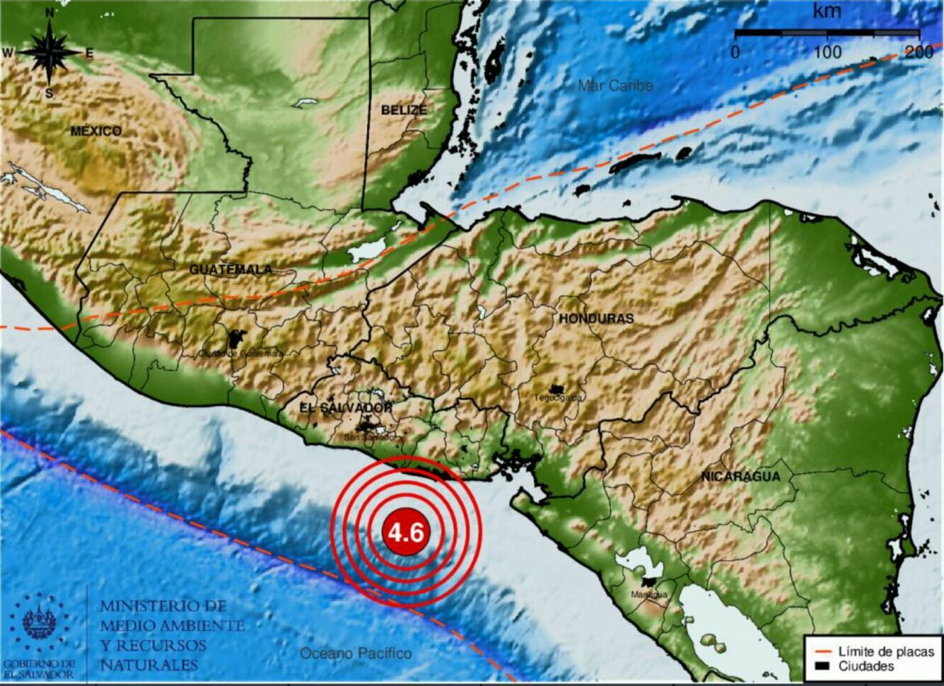 Nuevo temblor sacude parte del territorio salvadoreño