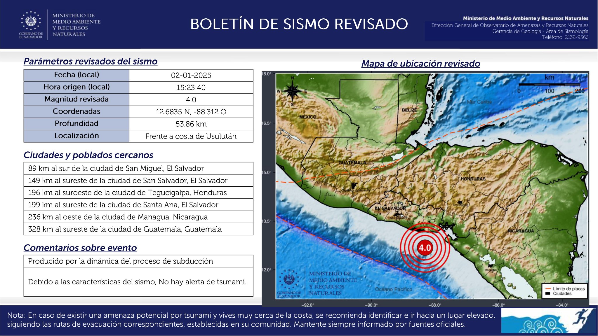 Fuerte sismo en Usulután alerta a los salvadoreños