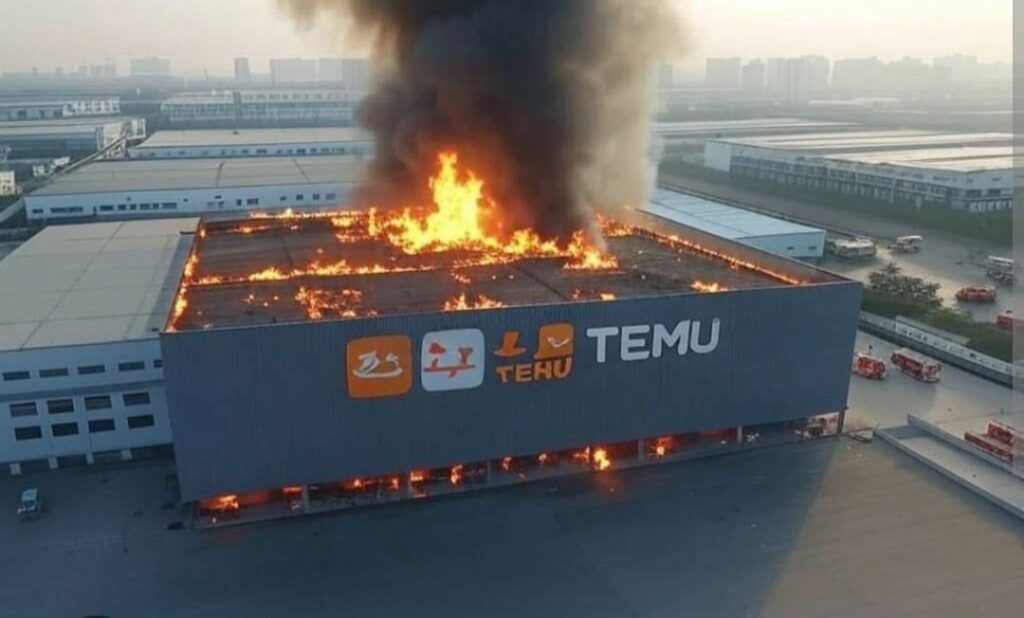 Sin estrenos: Se incendia bodega de Temu en China