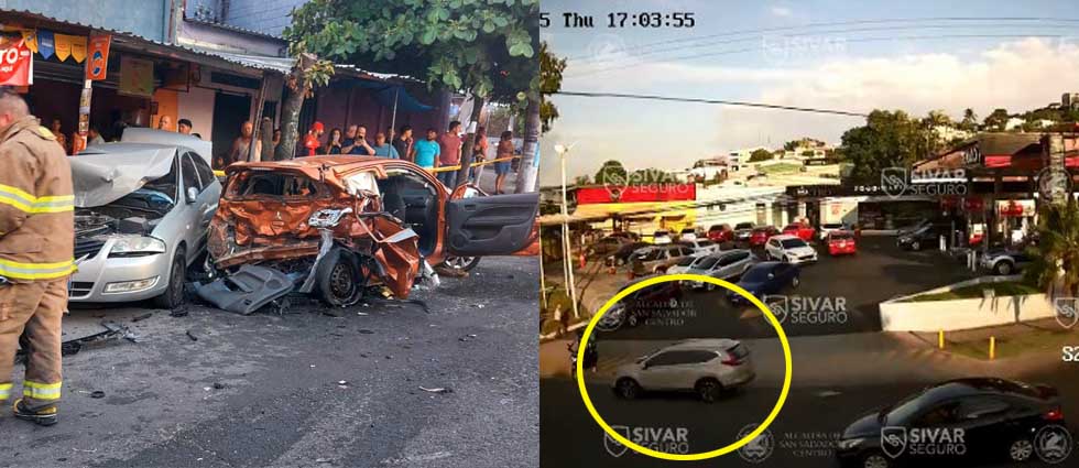 Sívar capta a camioneta fuera de control que causó siniestro que dejó un fallecido y lesionados calle antigua a Huizúcar