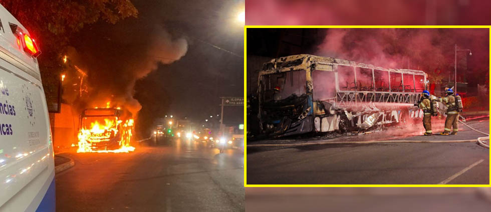 ¡Autobús de la Ruta 29 se incendia en plena marcha en el bulevar del Ejército!