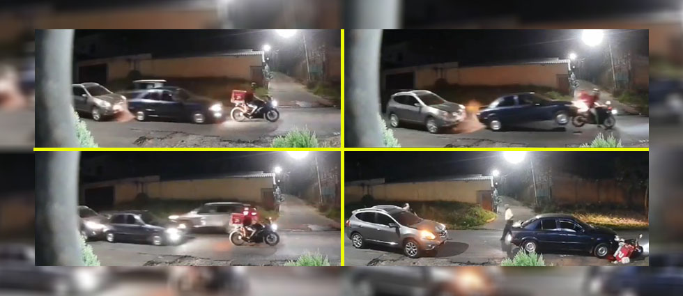 Distraída conductora causa siniestro vial que dejó a un hombre lesionado y todo quedó en video