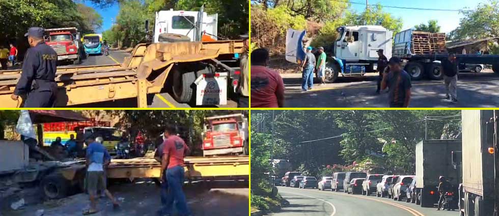 Reportan fuerte choque en la carretera Panamericana y colapso de tránsito
