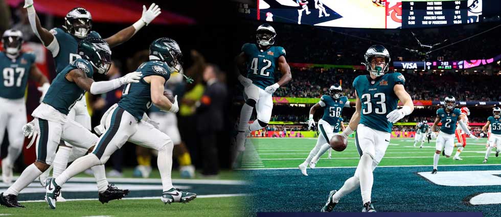 Los Eagles aplastan a Kansas City ¡40-22 y consiguen su segundo Super Bowl!