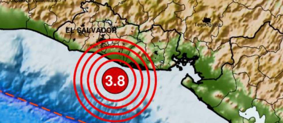 Sismo de 3.8 grados sacude parte del país la noche del martes