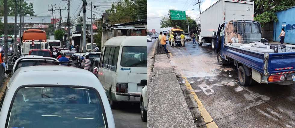 Accidente provoca fuerte congestionamiento en la Troncal del Norte