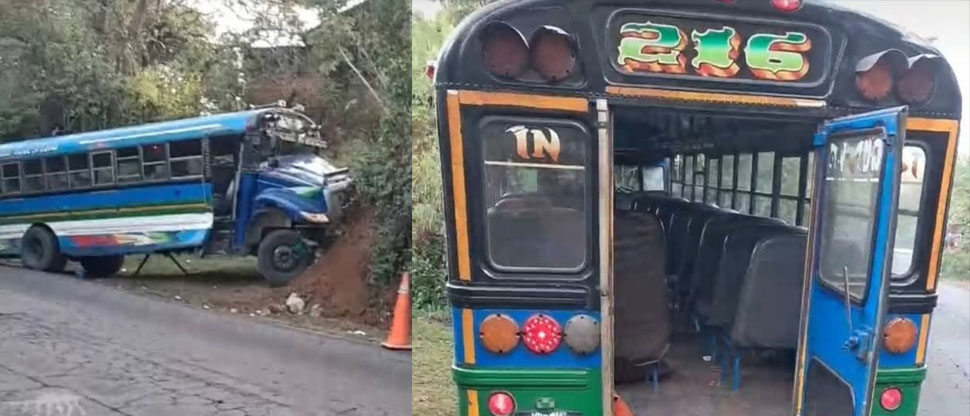Accidente de autobús deja 10 personas lesionadas en Sonsonate