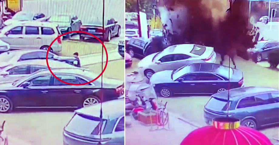 China: niño lanza un petardo en una alcantarilla y provoca brutal estallido