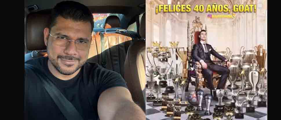 Federico Zeledón felicita a Cristiano por llegar a los 40 años