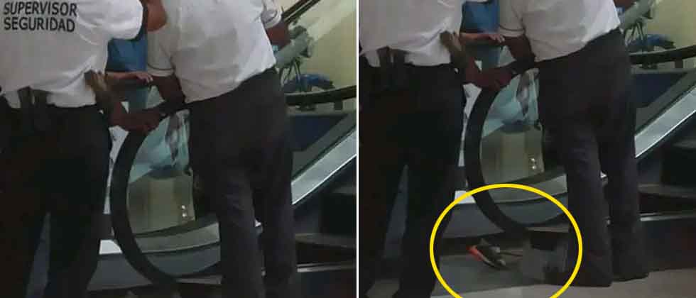 Pie de un niño queda atascado en grada eléctrica de centro comercial en Santa Ana