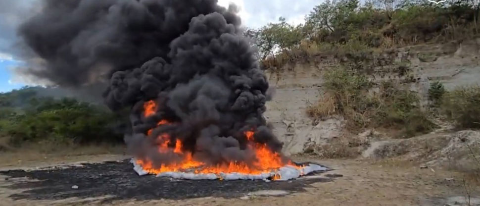 FGR destruye droga incautada a costarricenses