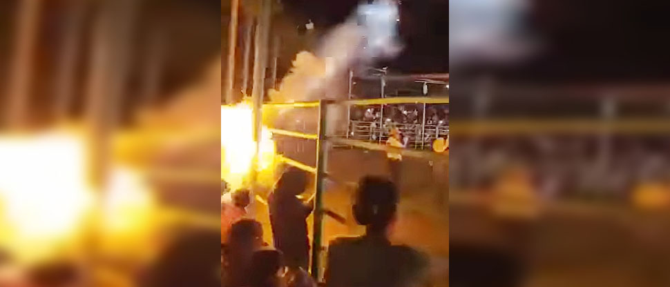 Varios lesionados deja explosión de pólvora durante jaripeo en Chalatenango