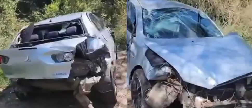 Joven sobrevive a fuerte accidente en Carretera de Oro