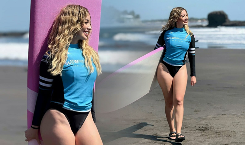 Espectacular: Larissa Graniello deja boquiabiertos a sus fans tras su primera clase de surf