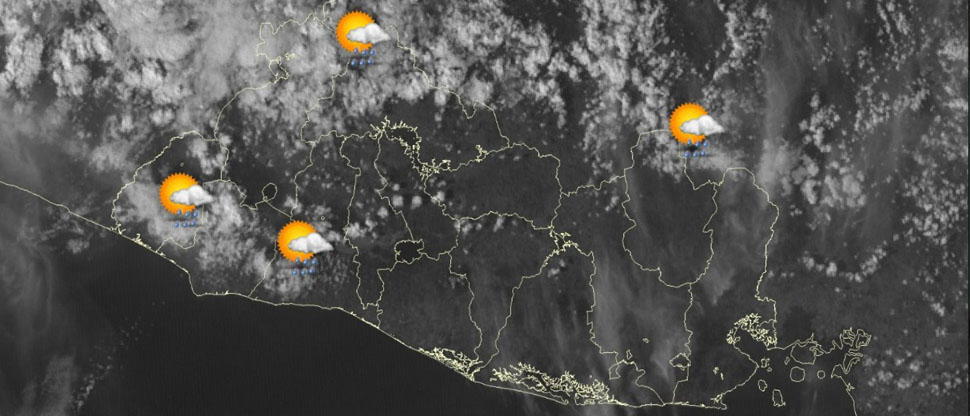 Se registran lluvias en algunas zonas del país