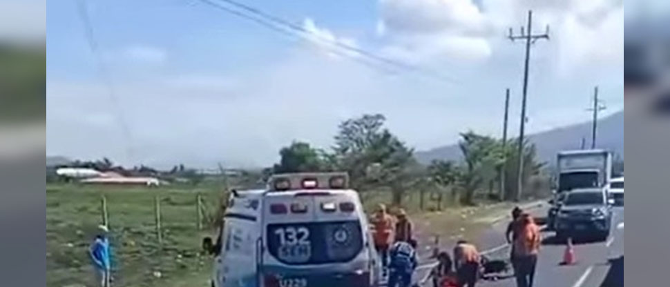 Auxilian a hombre atropellado en San Juan Opico