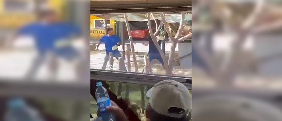 Buseros se van a golpes por disputa de pasajeros en Chalatenango