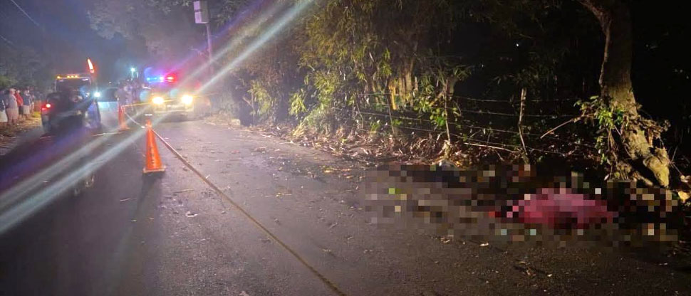 Dos menores de 13 y 15 años fallecen en accidente de motocicleta en San Vicente
