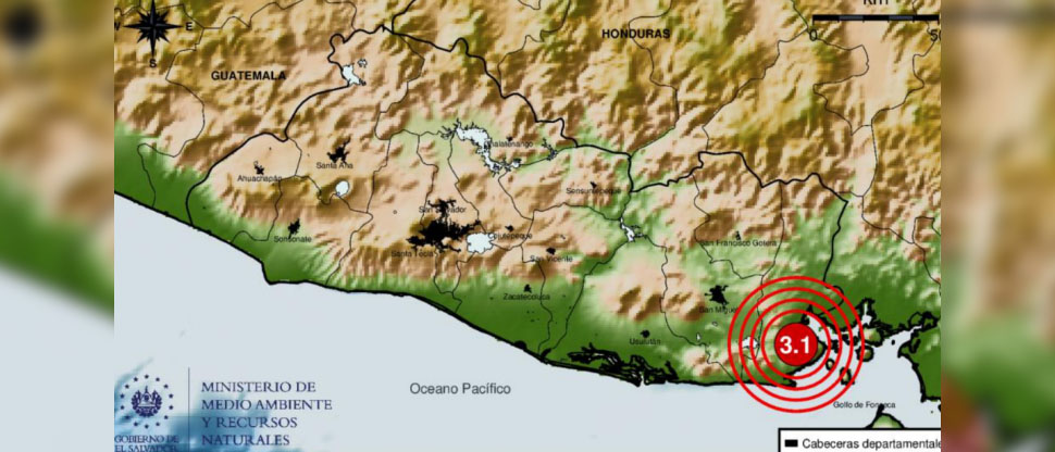 Reporta otro sismo sensible para los salvadoreños, esta mañana