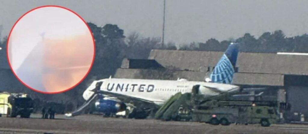 Avión de United se incendia durante el despegue en el aeropuerto de Houston