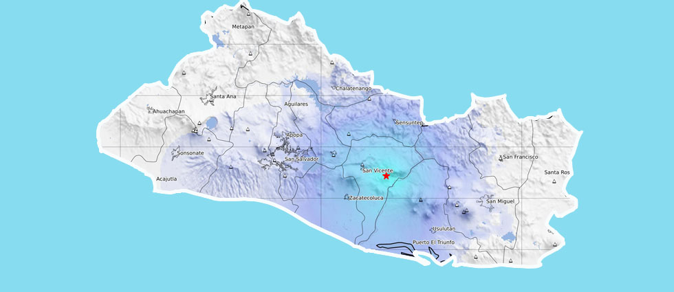 Sismo de 3.5 grados sacude San Vicente y alrededores pasada la medianoche