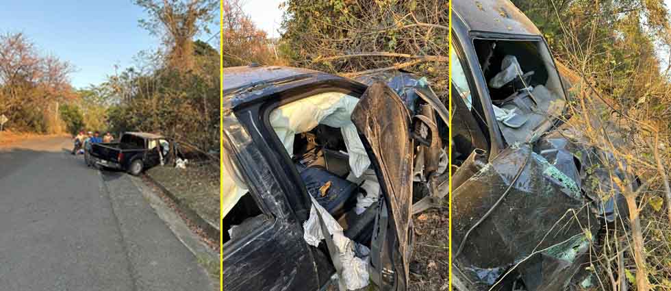 Fuerte siniestro deja cuatro lesionados en la carretera Longitudinal del Norte