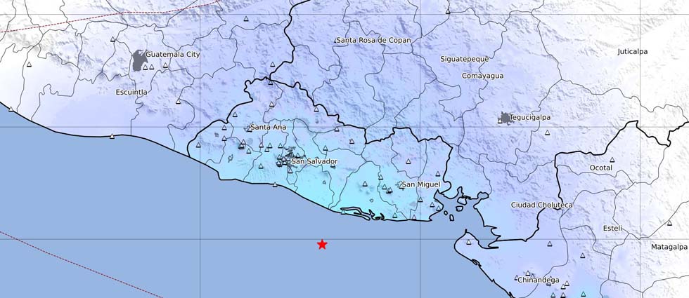 Fuerte sismo de 5.4 grados sacude a todo El Salvador esta madrugada de jueves