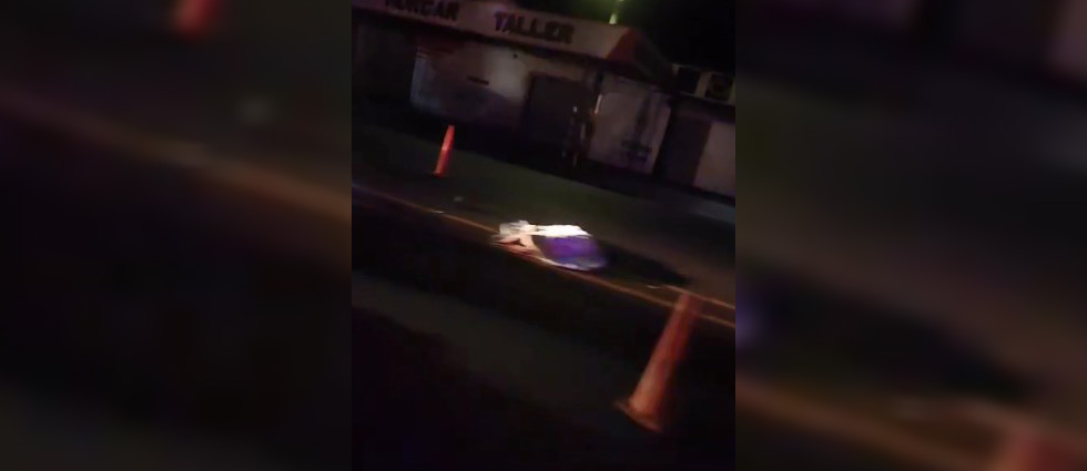 Peatón pierde la vida tras ser arrollada esta madrugada de viernes en Sonzacate