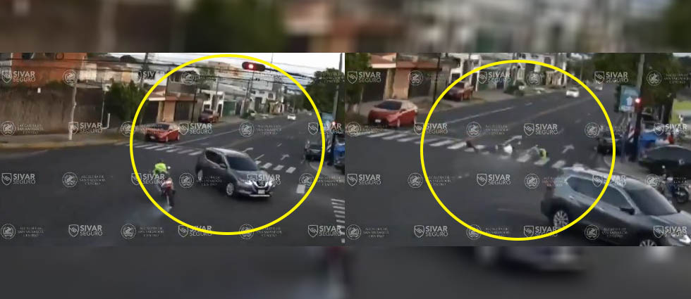 Imprudencia al volante provoca fortísimo accidente en San Salvador